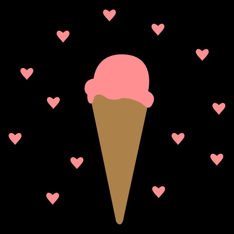 Eis mit Herzen