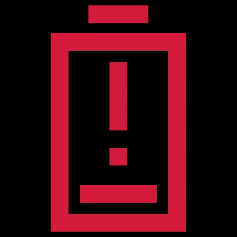 Warnung Ausrufezeichen Batterie leer