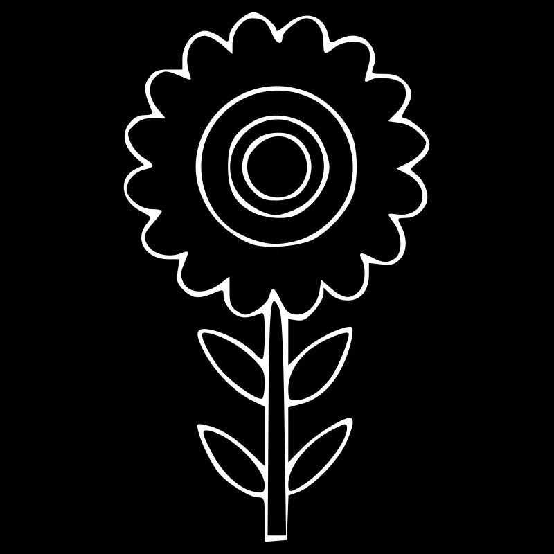 Flower Drawing Nature Sketch White