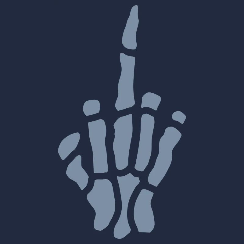 Comic Frech Mittelfinger Knochen