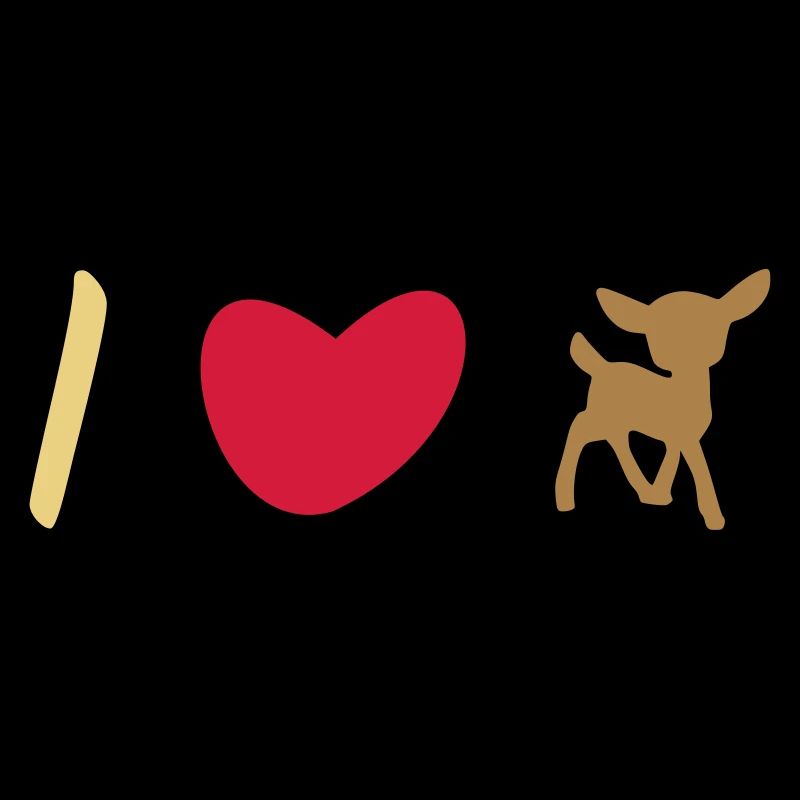 ★ Designfarben änderbar ★ I love Rehkitze