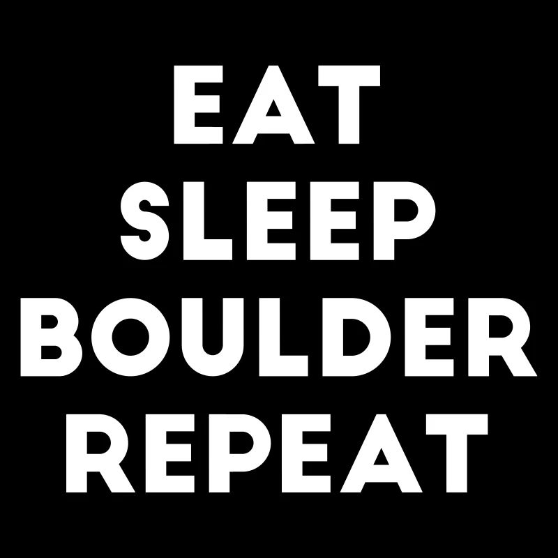 Eat Sleep Boulder Repeat Bouldering Climbing Wall
