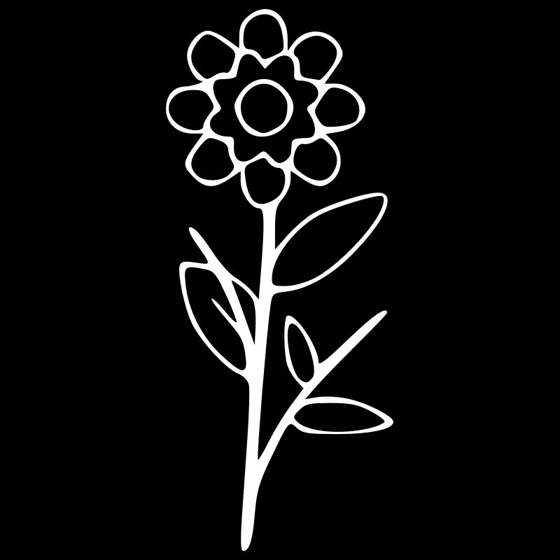 Flower drawing nature sketch white