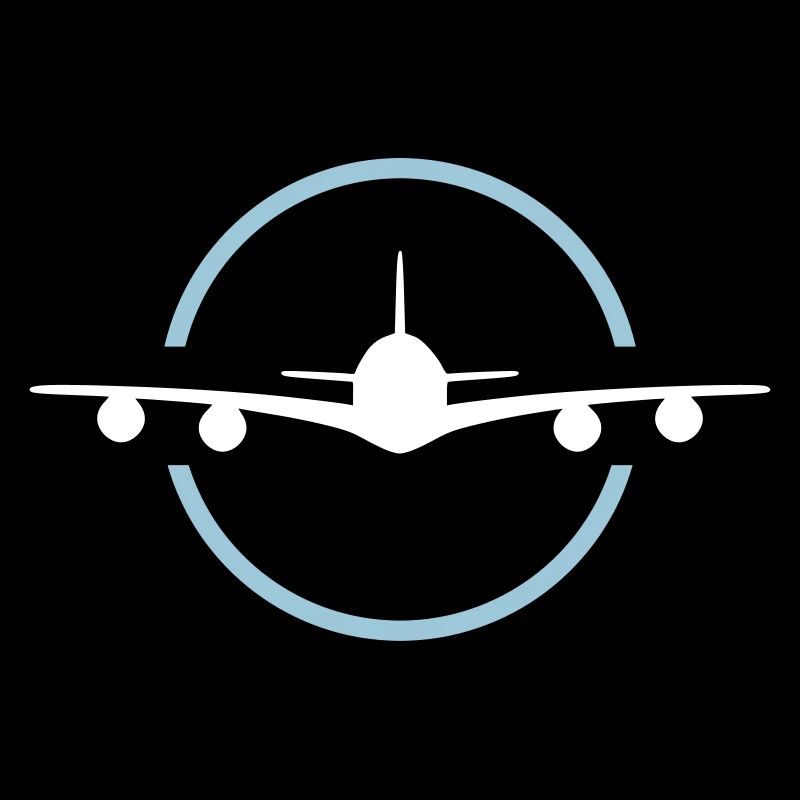 ★ Les couleurs de conception peuvent être modifiées ★ Avion de face, cercle