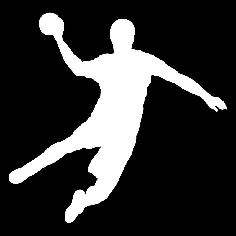 Handballspieler beim Torwurf