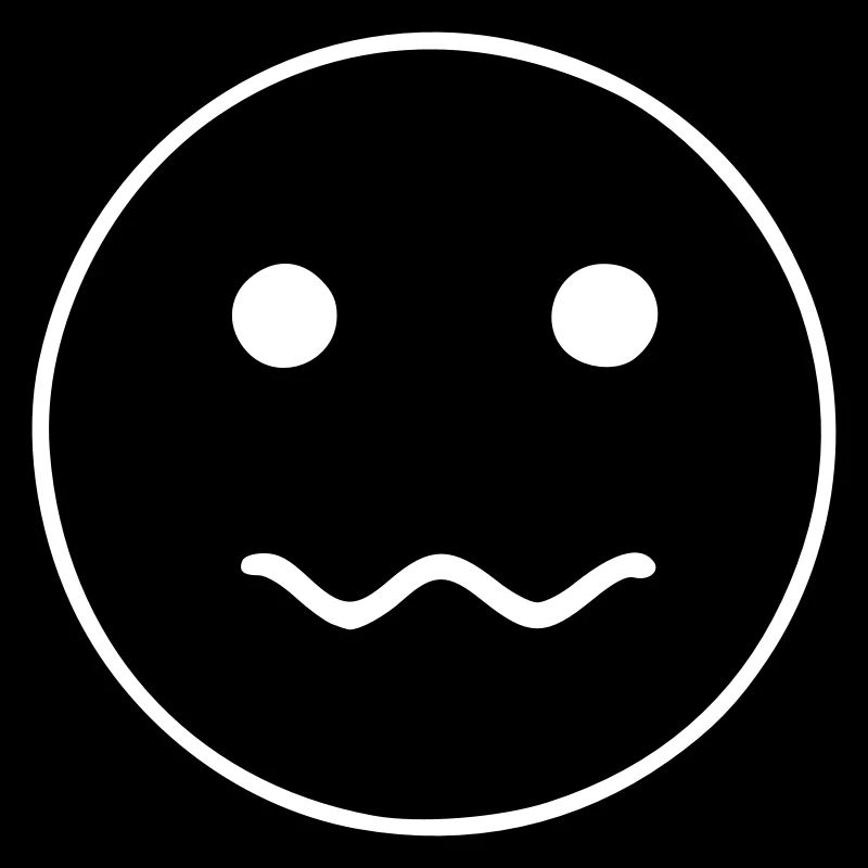 Emoji sketch blanc nerveux