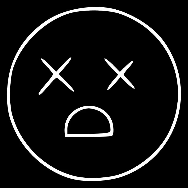 Emoji sketch blanc mort