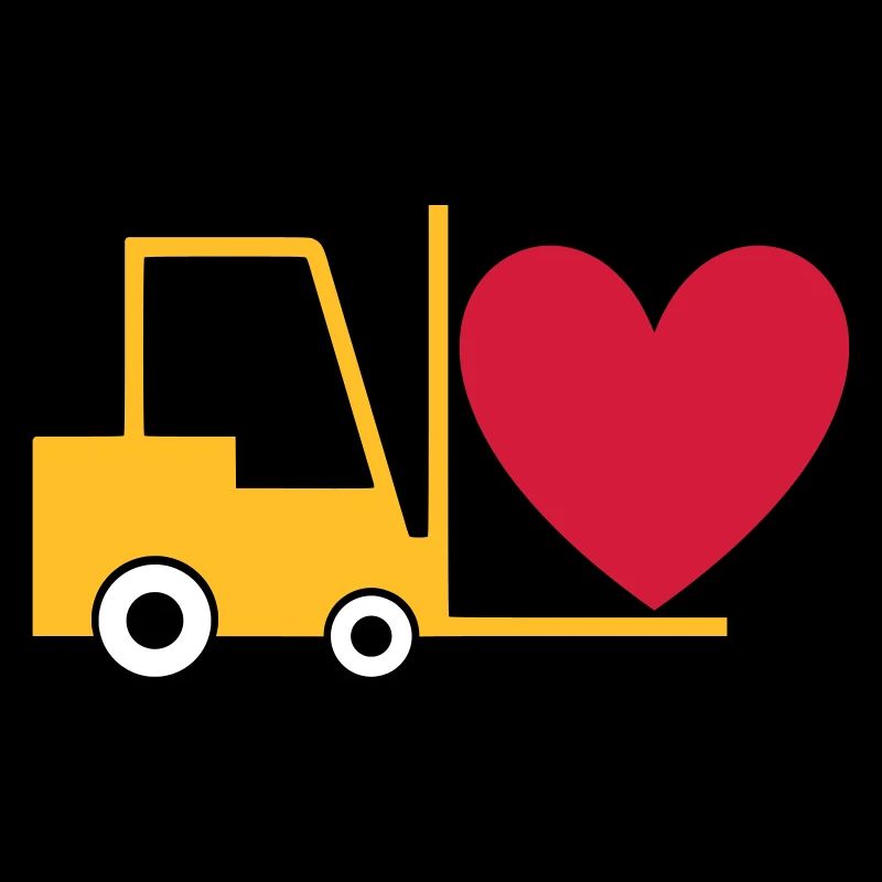 ★ couleurs de conception variables ★ chariot élévateur avec coeur