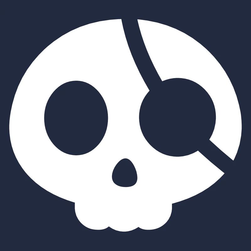 Crâne avec un cache-œil