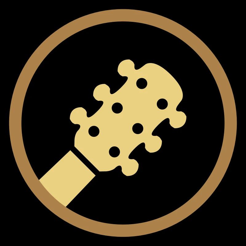 ★ design colors changeable ★ head of a guitar circle