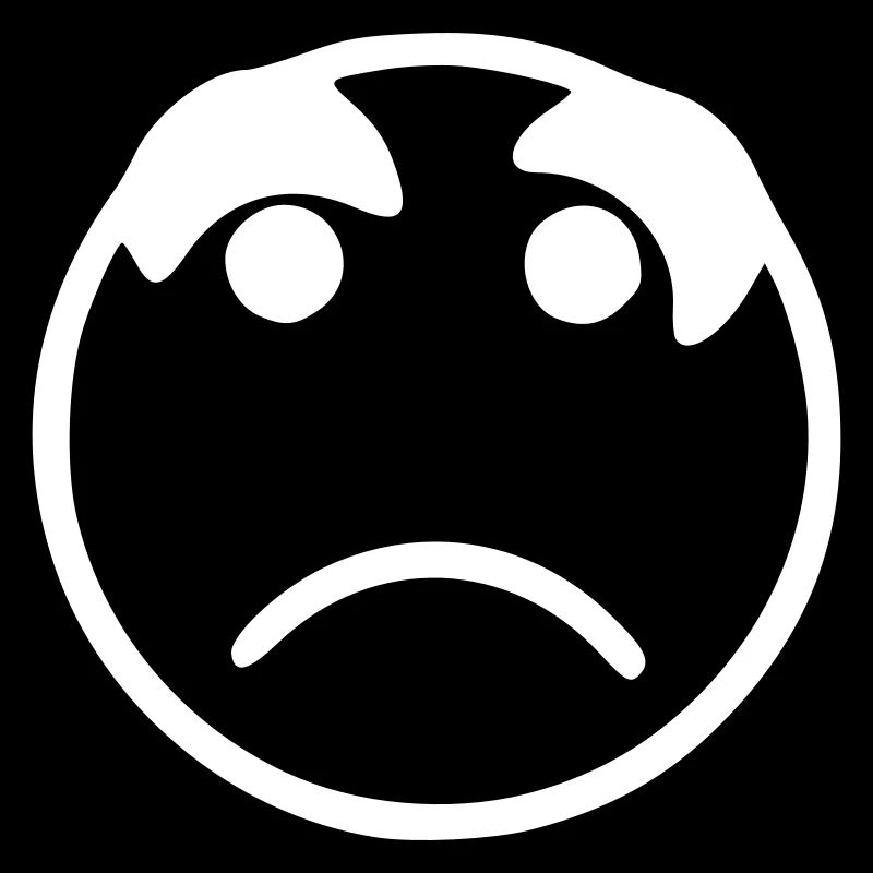 Emoji sketch blanc triste