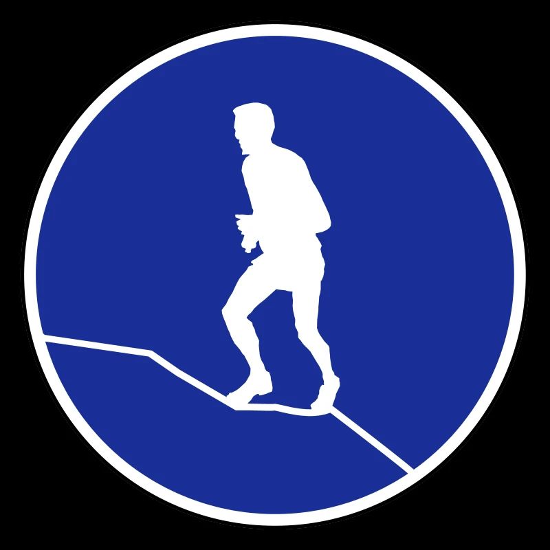 Bergläufer Verskehrsschild