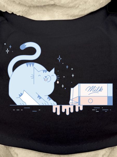 cat with milk