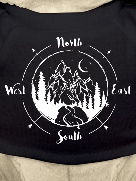 Mountain with compass