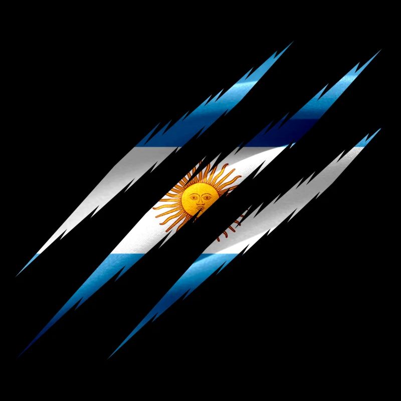 Le drapeau de l'Argentine se griffe les griffes