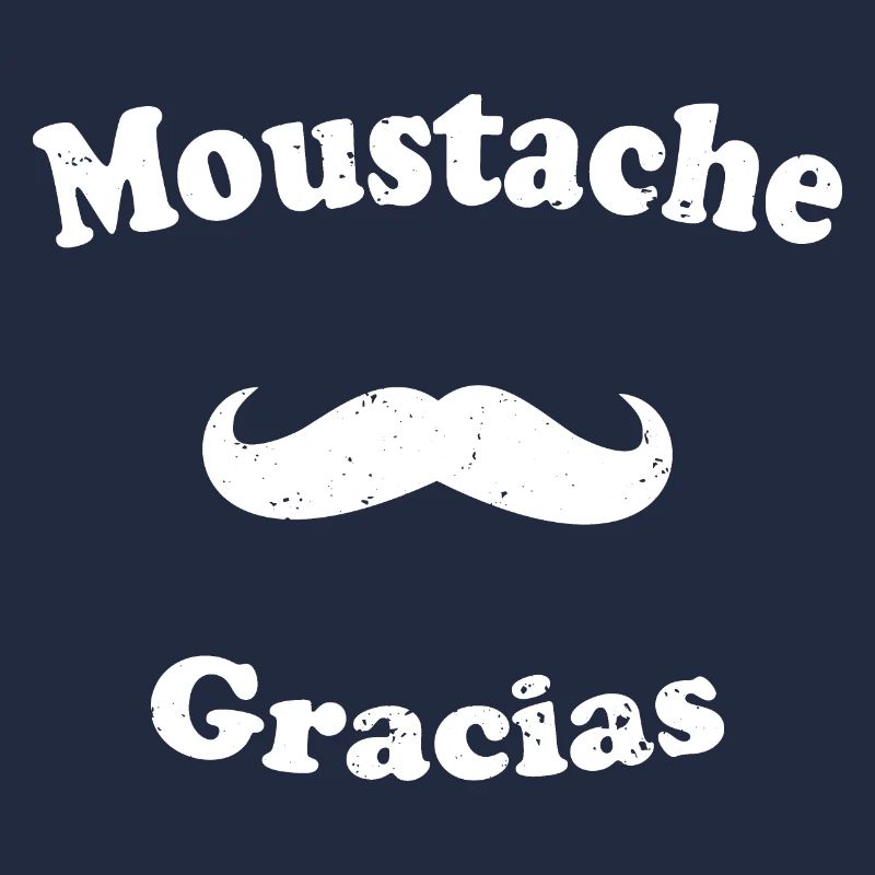 Schnurrbart Gracias Humor Bärtig Spanisches Geschenk