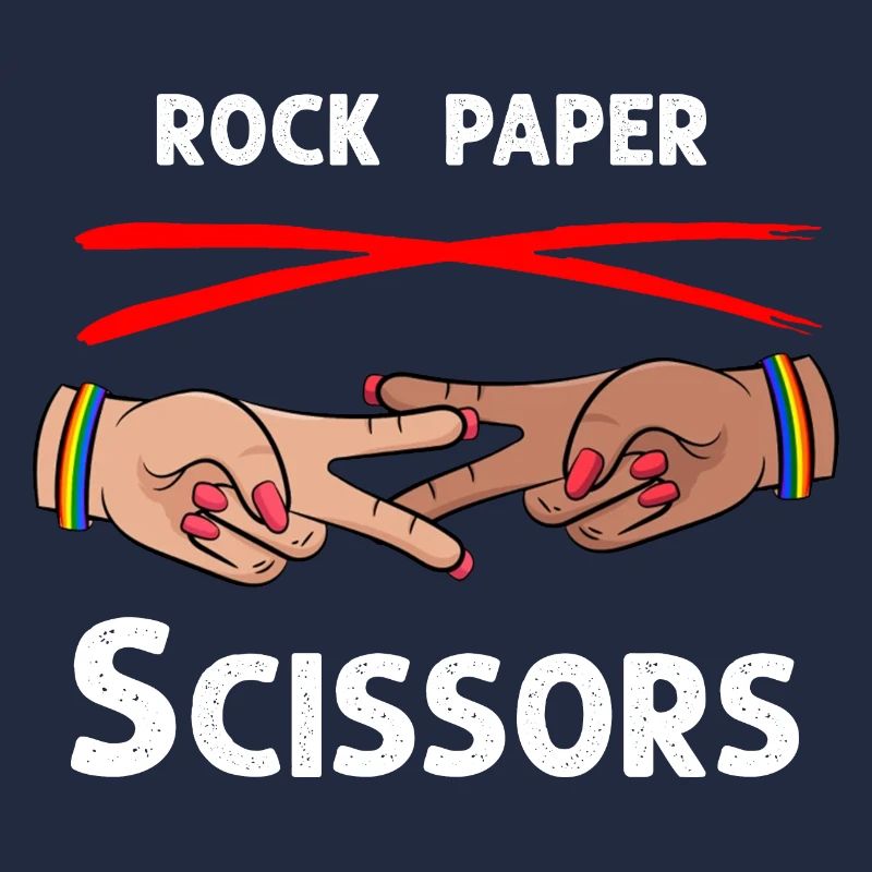 Ciseaux en papier rock drôle Lesbian Pride LGBT