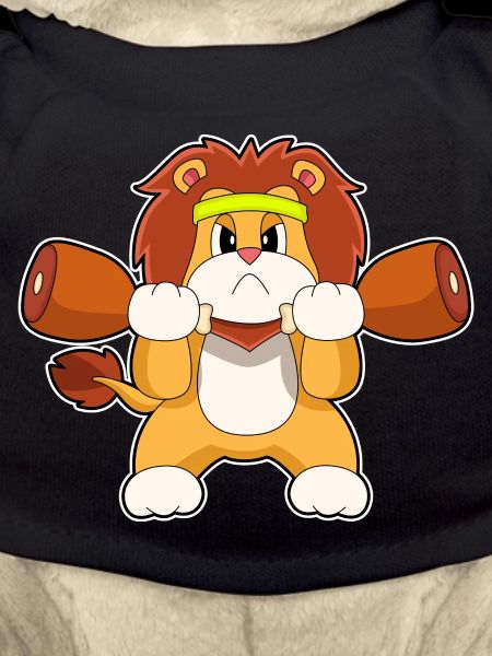 Lion Bodybuilder Dumbbells Bodybuilding