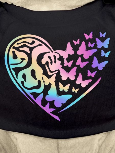 Herzlächeln und Schmetterlinge im Regenbogen