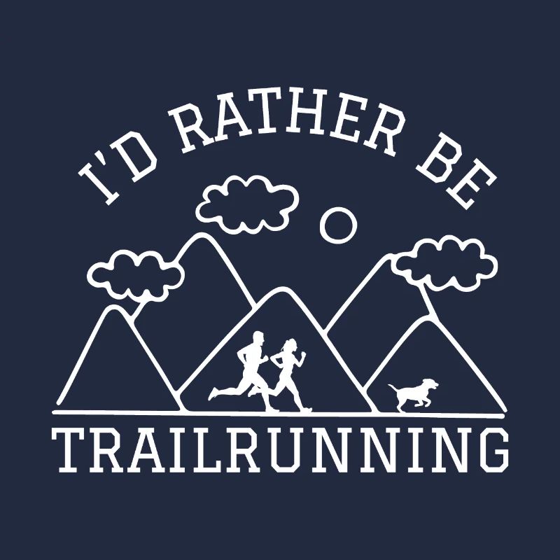 Id rather be TrailRunning Berge Läufer mit Hund