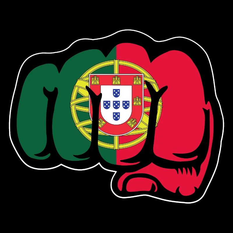 Drapeau du Portugal main poing