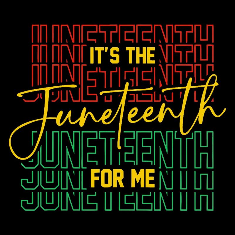 Juneteenth Pour Moi Libre Depuis 1865 Indépendance