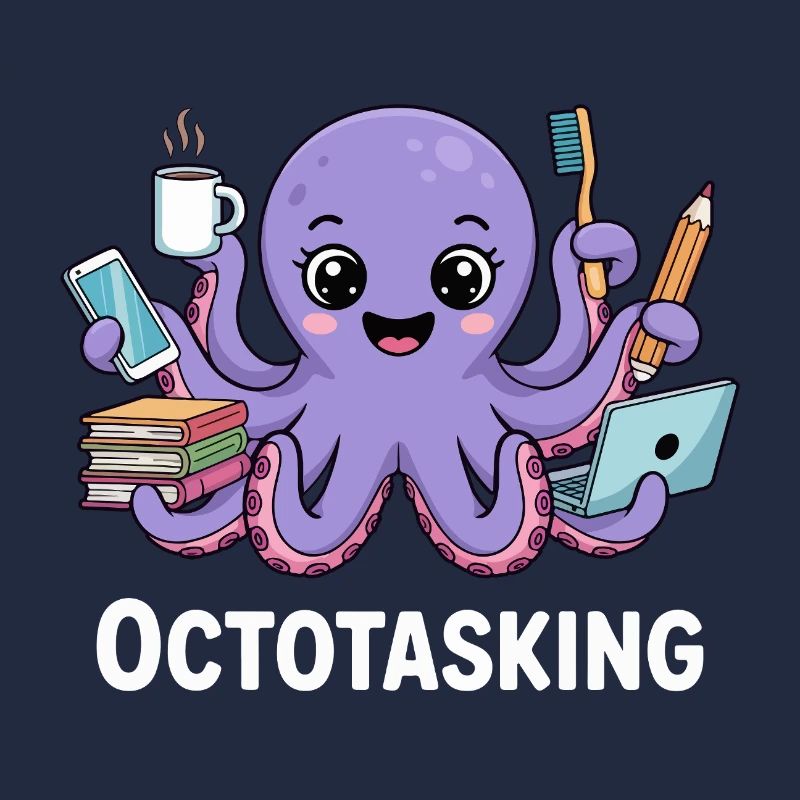 Octotasking Krake im Multitasking Modus