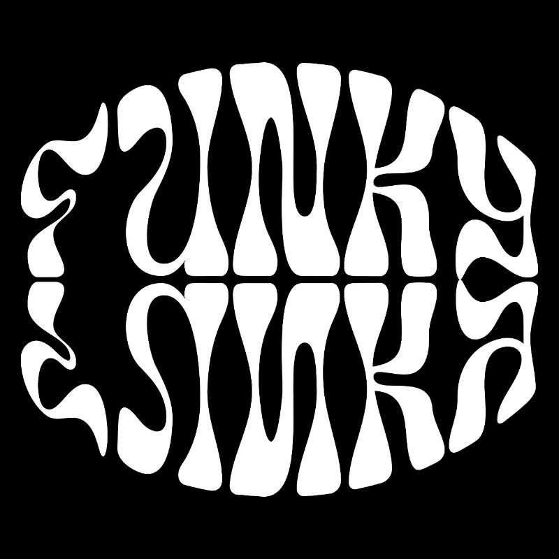 Funky music typographic design