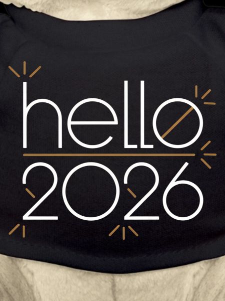 Hello 2026 Neon Line Art