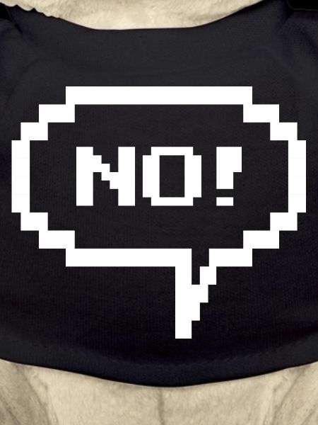 Bulle de dialogue Pixel « Non ! »
