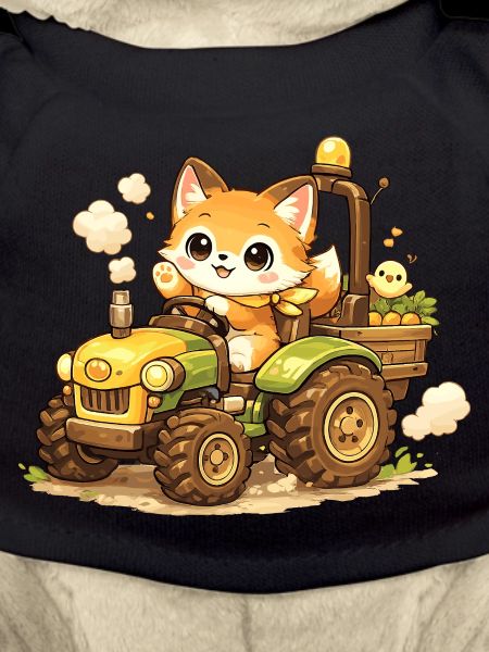 Fuchs auf dem Traktor
