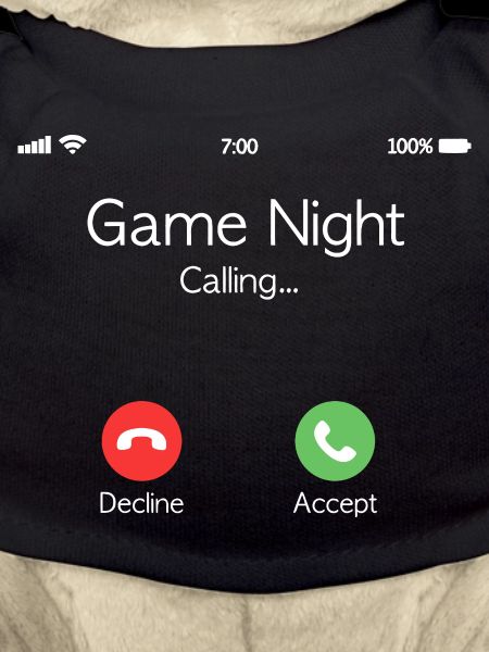 Spielabend-Call-Bildschirm