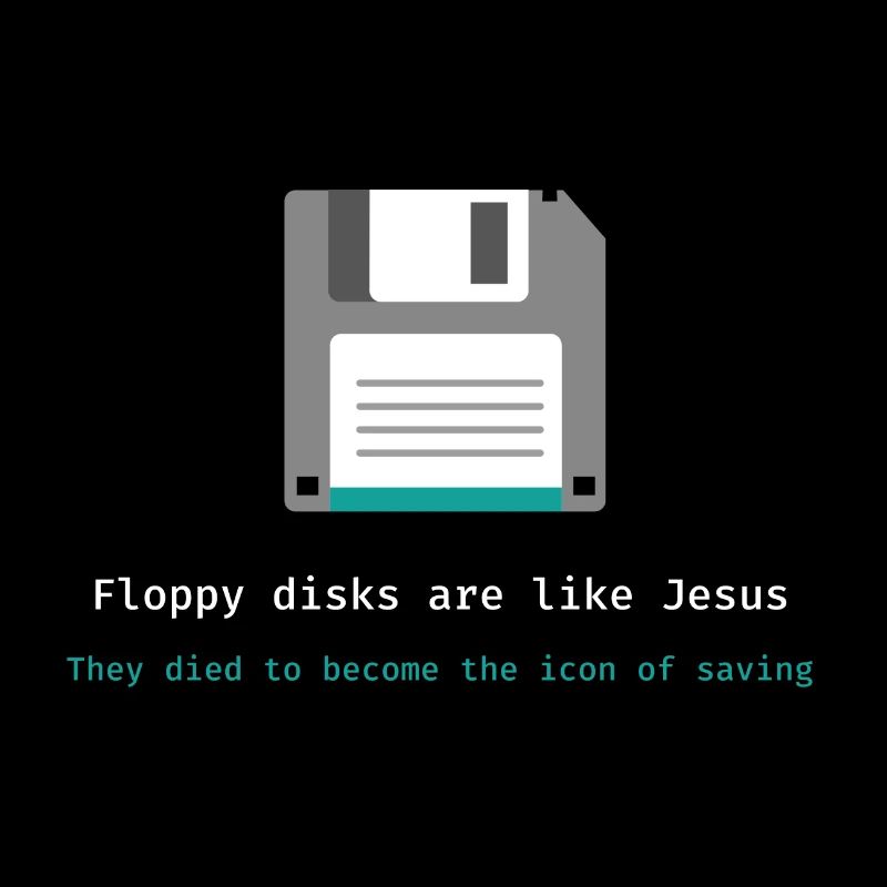 Les disquettes sont comme Jésus - nerd, gamer