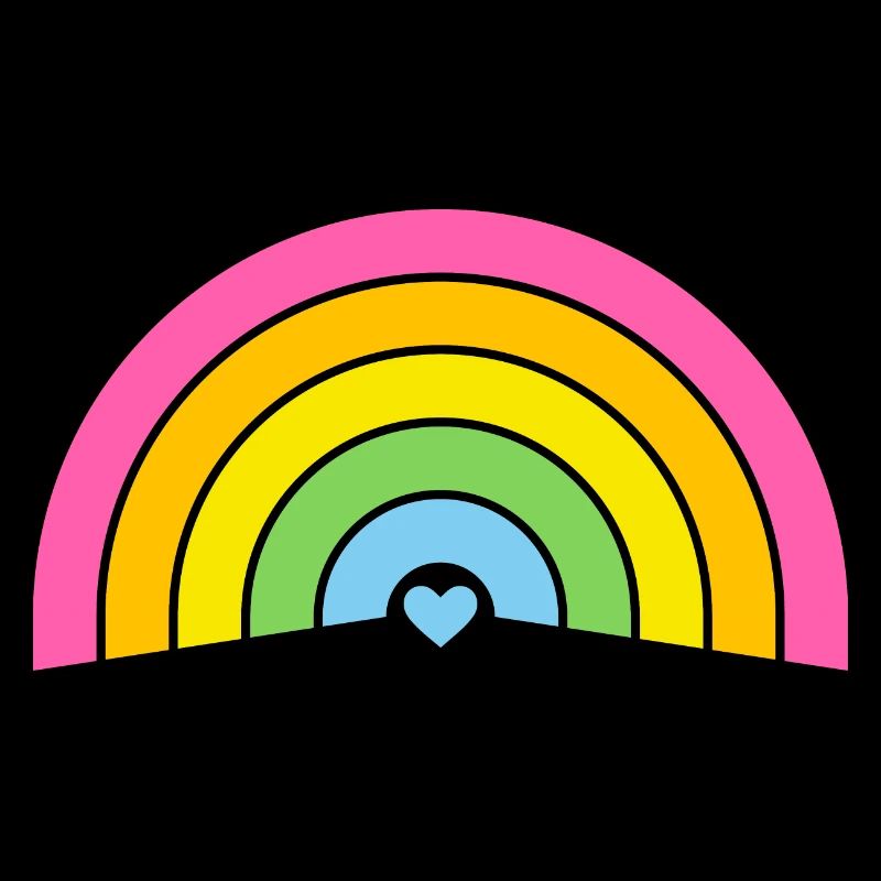 Rainbow& Heart – Pastell