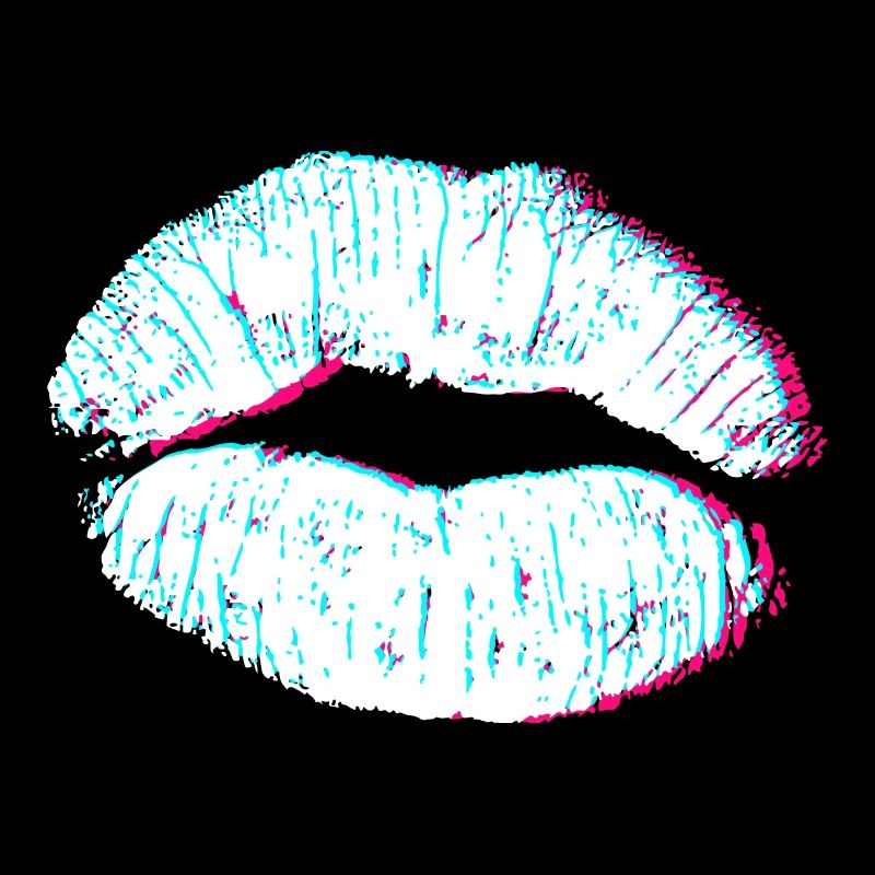 Lippen 3D Kuss