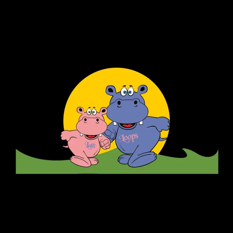 hippo nilperd sonne junge mädchen kids kinder baby