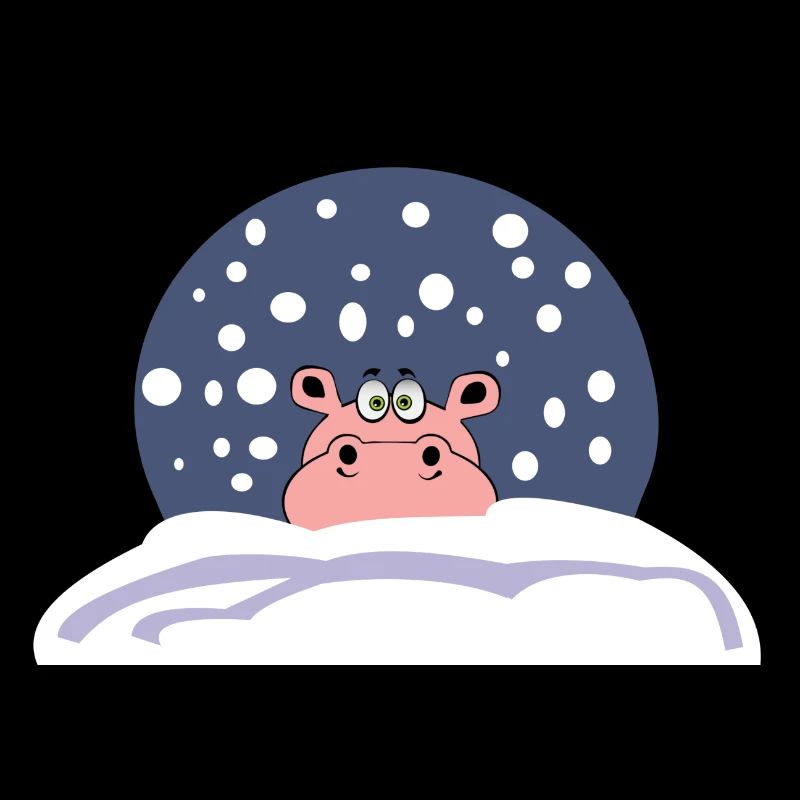 schnee hippo nilpferd weihnachten winter santa