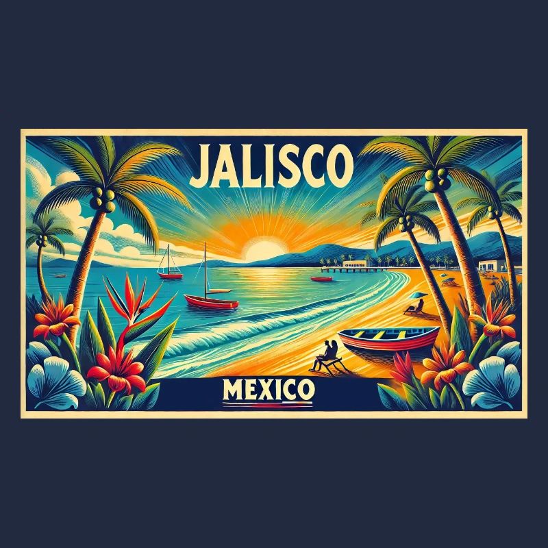 Design de palmier de plage Jalisco Mexico