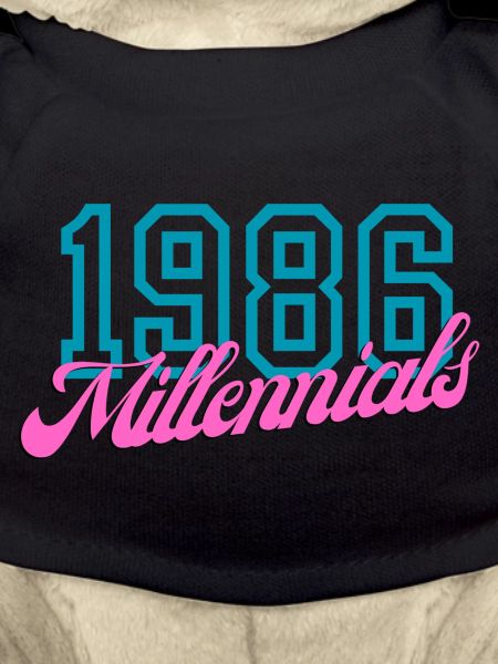 1986 Millennials Retro Numeric Design