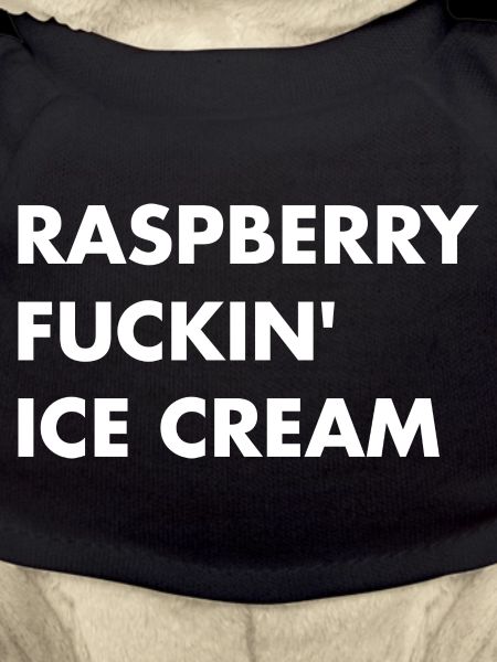 Raspberry Cream - white lettering