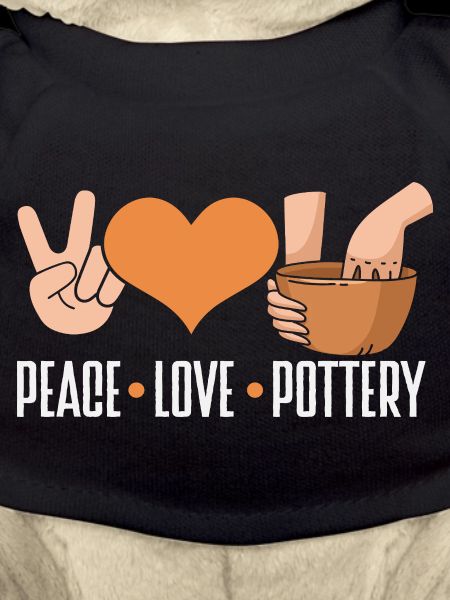 Peace Love Ceramic Art Fans