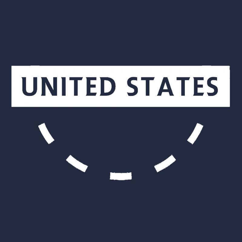 Emblème de texte circulaire des États-Unis