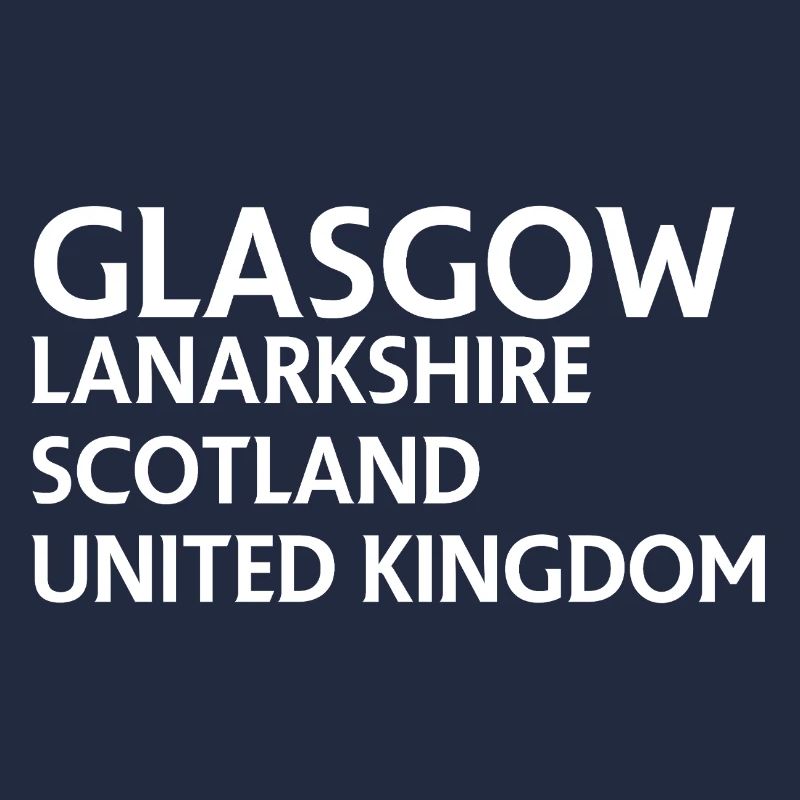Glasgow – Scotland Textdesign