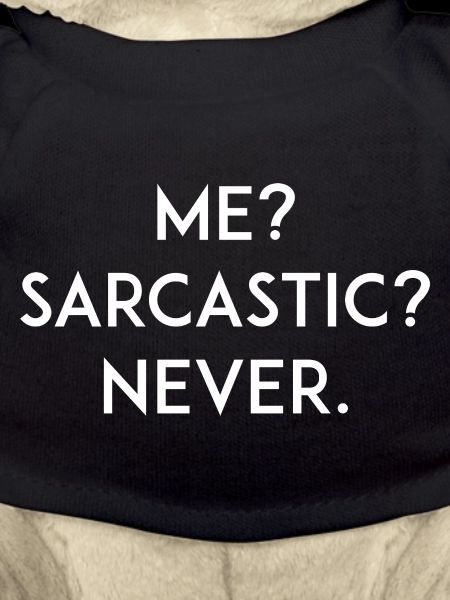 Me? Sarcastic? Never