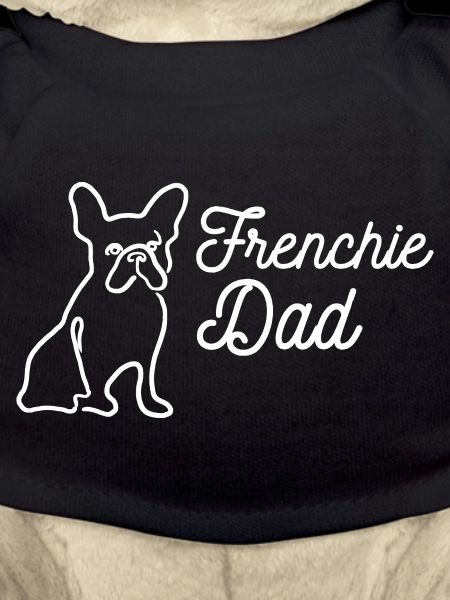 Frenchie Dad Outline Lineart