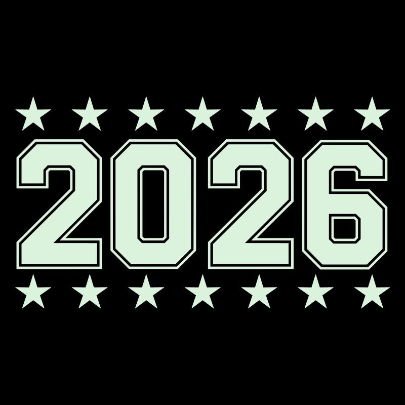 Police rétro Block 2026 avec étoiles