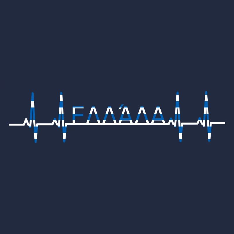 Greece Flag Pulse ECG Athens Crete Kos EU