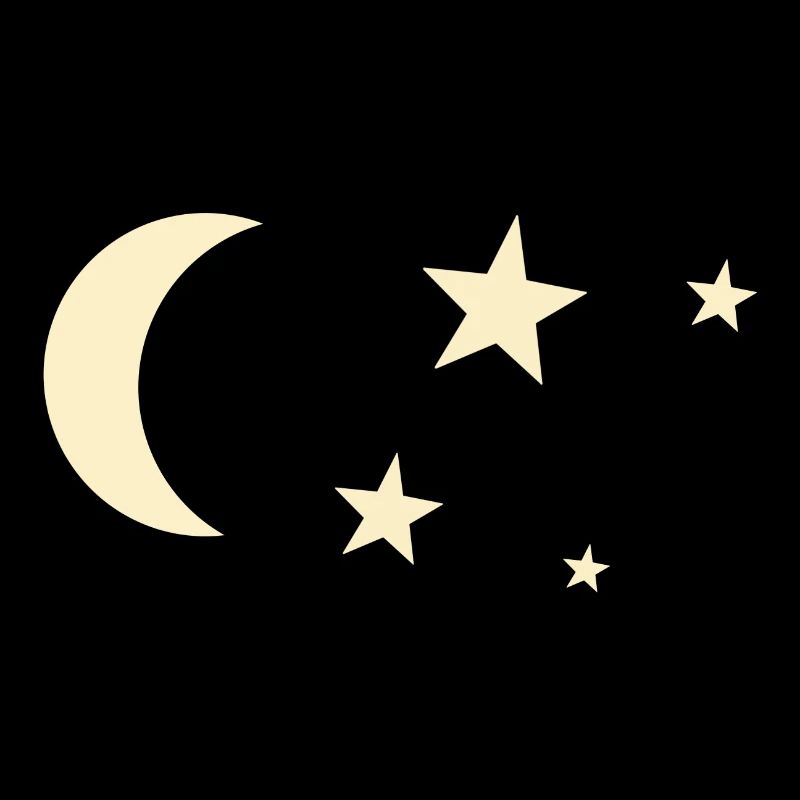 Mond und Sterne