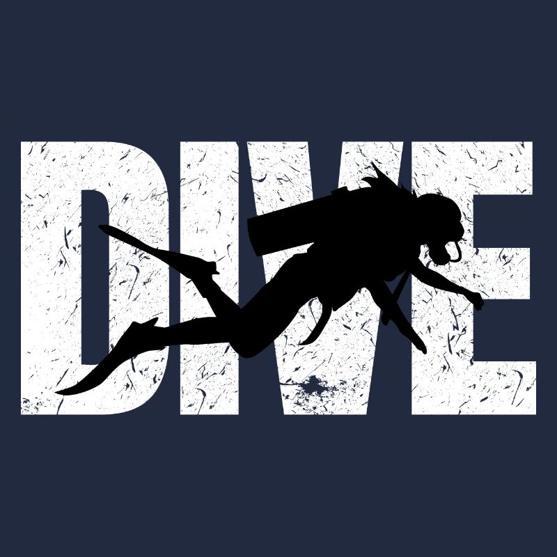 Dive Taucher Typografie Tauchen Geschenk