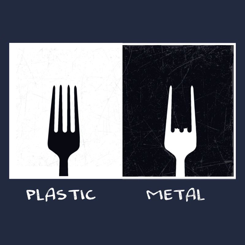Plastic Metal Vinatge Gift Music Fork